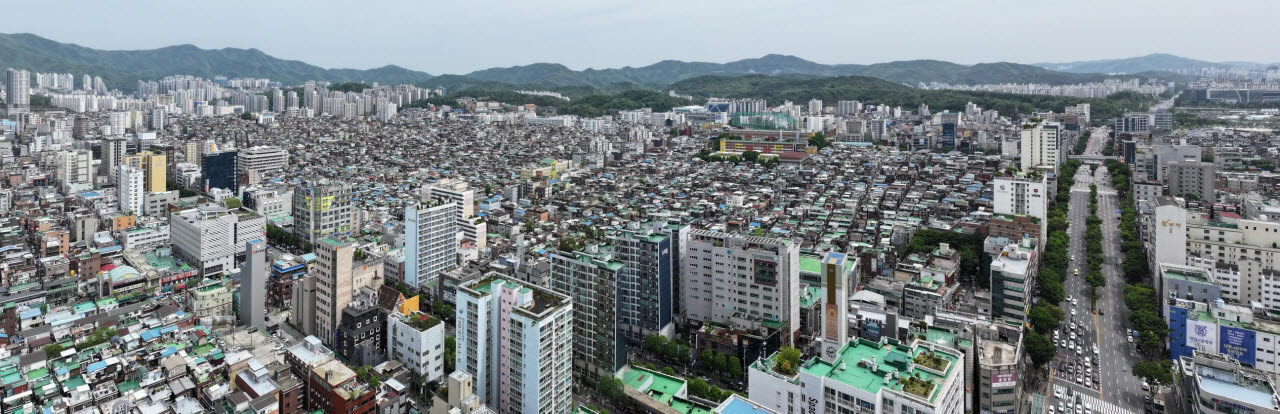성남시 원도심 일대 항공사진.(사진=성남시)