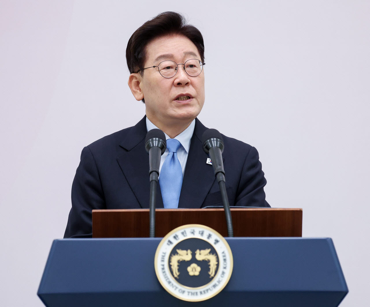 이재명 대통령이 지난 27일 청와대에서 열린 민선 9기 시장·군수·구청장 초청 오찬간담회에서 인사말을 하고 있다.(사진=연합뉴스)