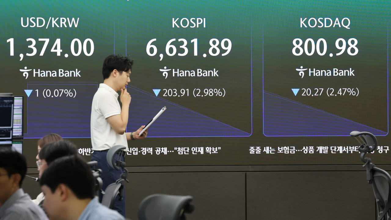 하나은행 딜링룸.(사진=연합뉴스)