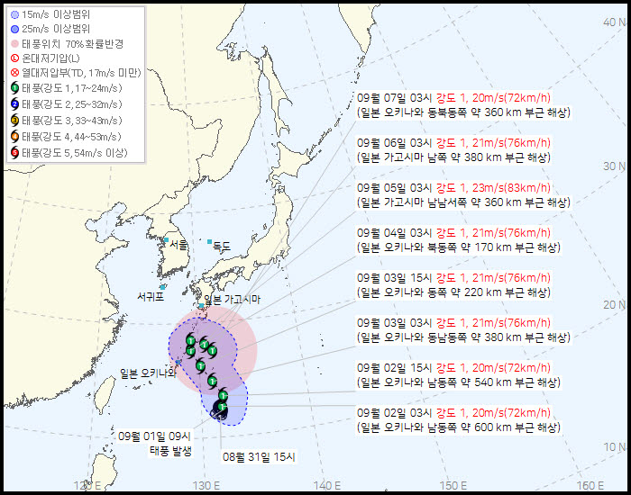 태풍 `크로반` (사진=기상청 홈페이지)