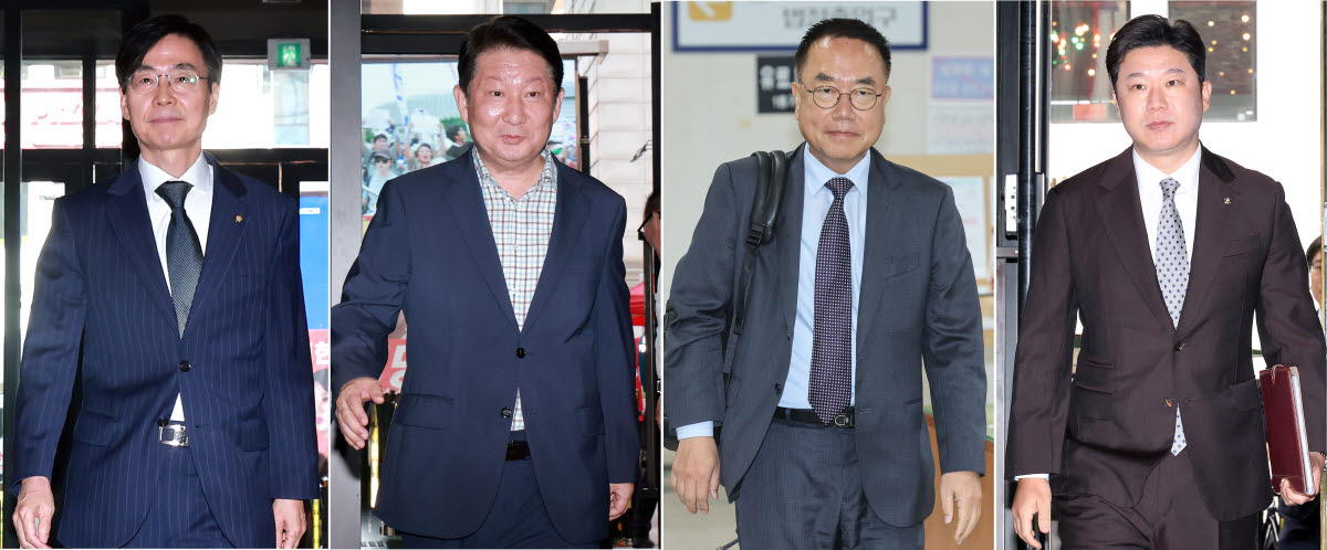 지난달 국민의힘 중앙윤리위원회 징계 심사 대상에 6선 조경태(왼쪽부터)·재선 권영진·서범수·초선 진종오 의원. (사진=연합뉴스)