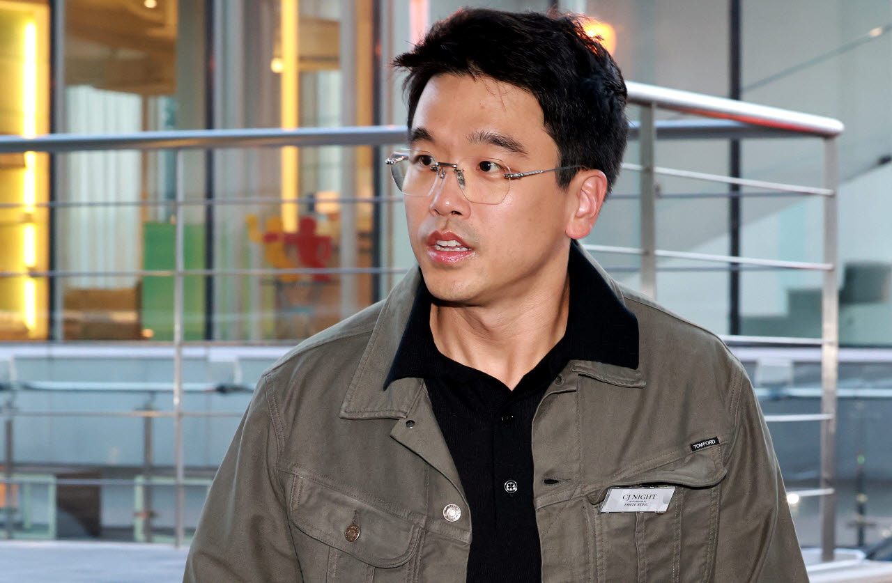 이재현 CJ그룹 회장의 장남 이선호 CJ 미래기획그룹장이 2일 서울 용산구 리움미술관에서 열린 CJ 나이트 인 셀러브레이션 오브 프리즈 서울에 참석하고 있다. (사진=뉴스1).