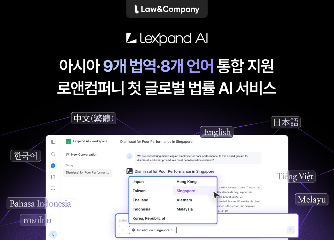 로앤컴퍼니, 슈퍼로이어 글로벌 서비스 'Lexpand AI' 출시(사진=로앤컴퍼니)