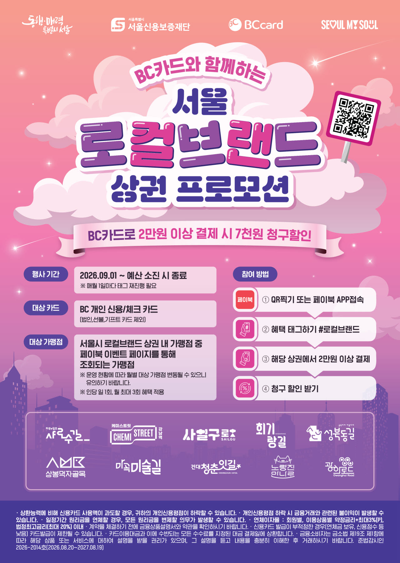 BC카드, 서울 10개 지역 상권 활성화 나섰다