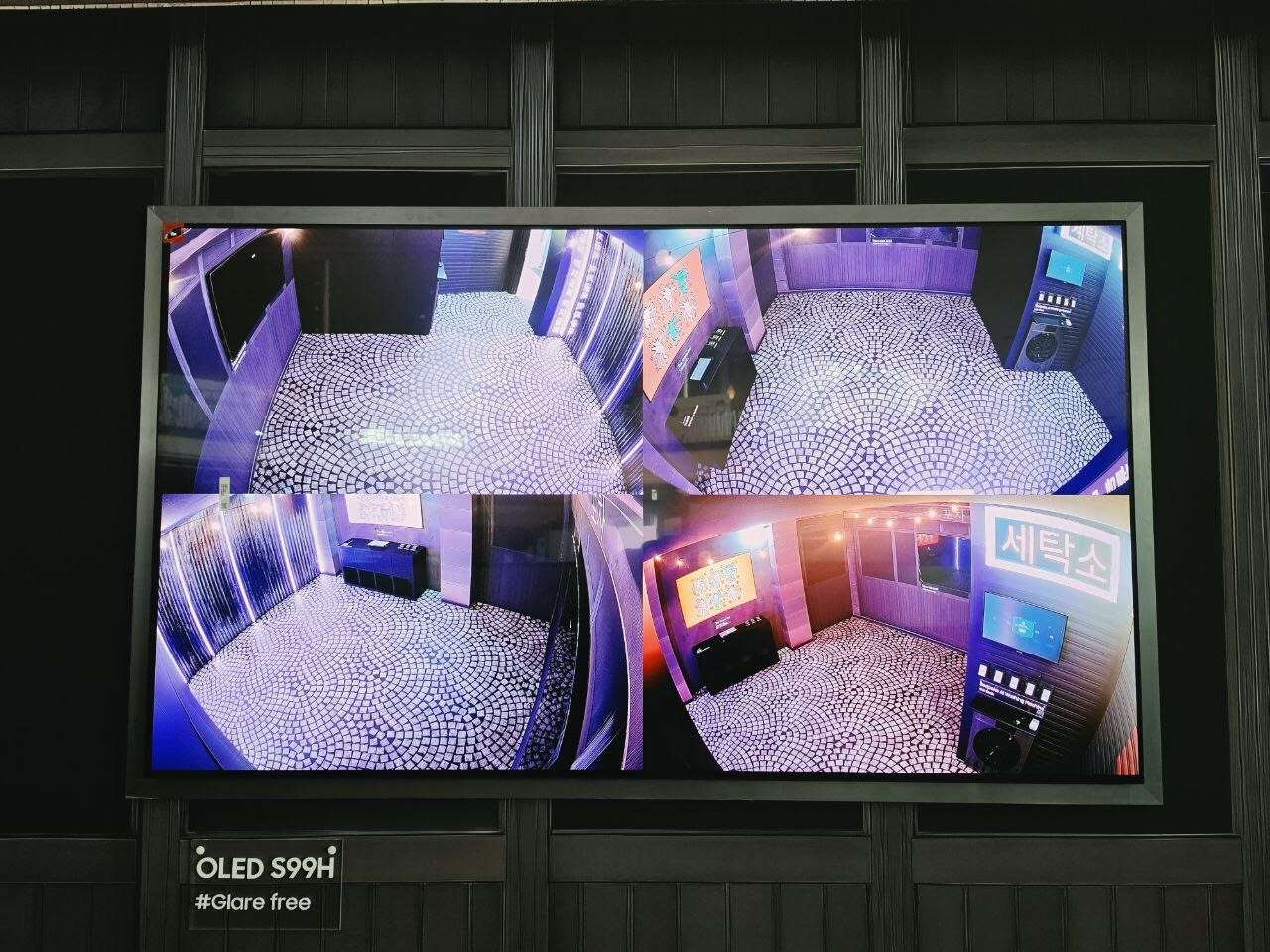 삼성전자 OLED TV를 통해 관람객들도 내부의 방탈출 과정을 실시간으로 볼 수 있다. (사진=삼성전자)