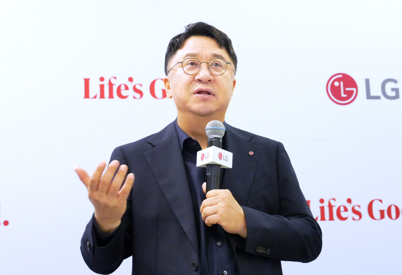 백승태 LG전자 HS사업본부장 부사장이 5일(현지시간) 독일 베를린에서 열린 ‘IFA 2026’ 현장에서 열린 기자 간담회에서 발언 중인 모습. (사진=LG전자)
