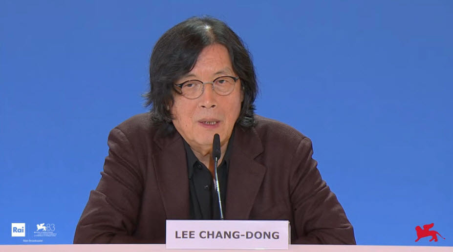 이창동 감독(사진=베니스영화제 공식 유튜브 채널 캡쳐화면)