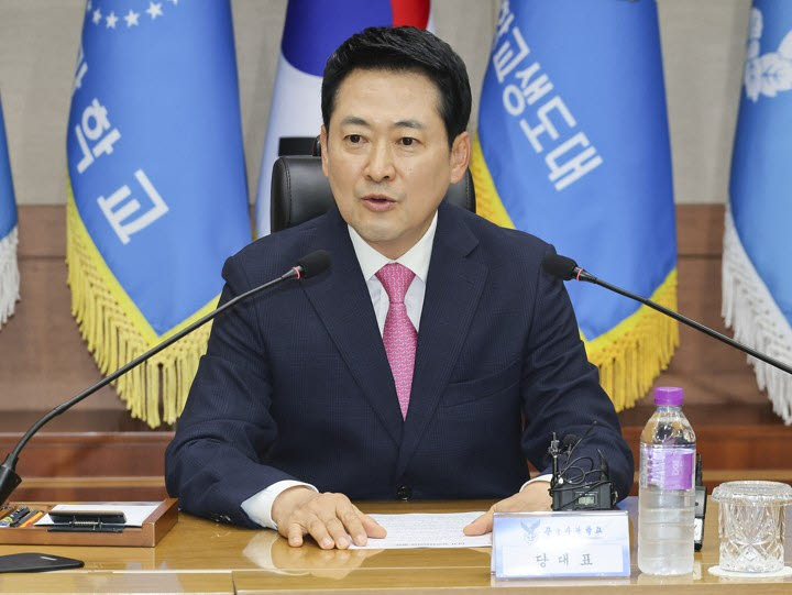 장동혁 국민의힘 대표가 7일 충북 청주시 상당구 공군사관학교를 방문해 발언하고 있다. (사진=연합뉴스)