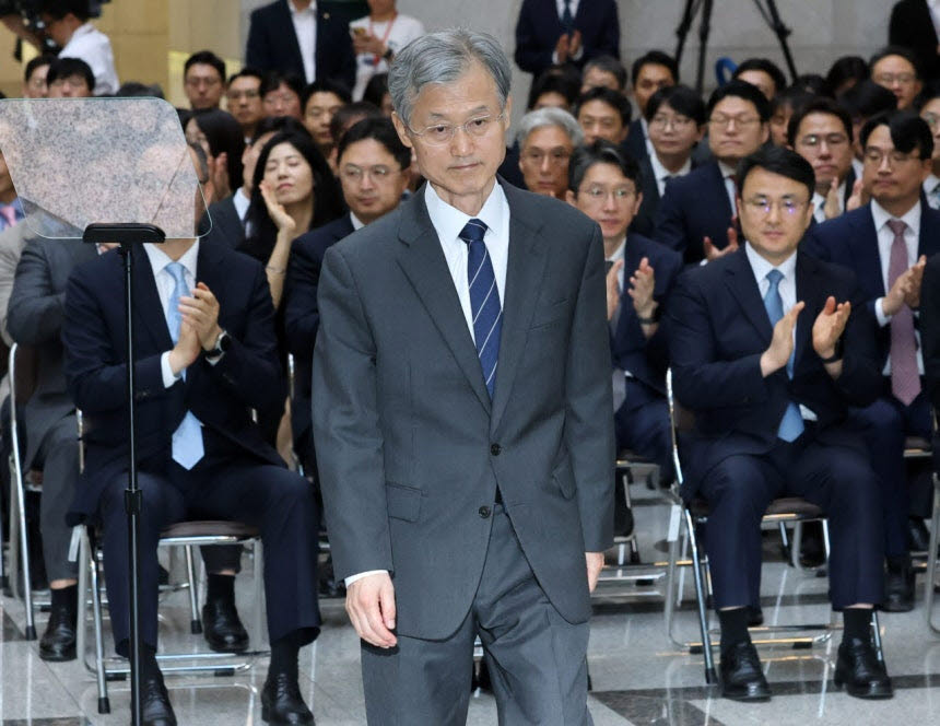 조희대 대법원장이 7일 서울 서초동 대법원에서 열린 '이흥구 대법관 퇴임식'에 참석하고 있다. (사진=방인권 기자)