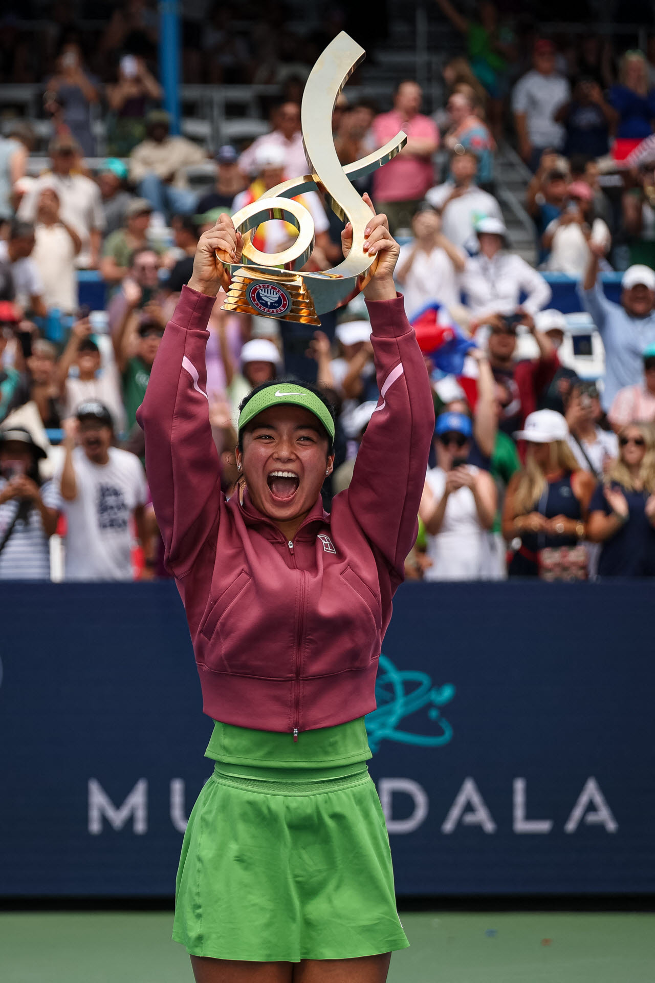 WTA 워싱턴 오픈 우승 당시 기뻐하는 알렉산드라 이알라.(사진=AFPBBNews)