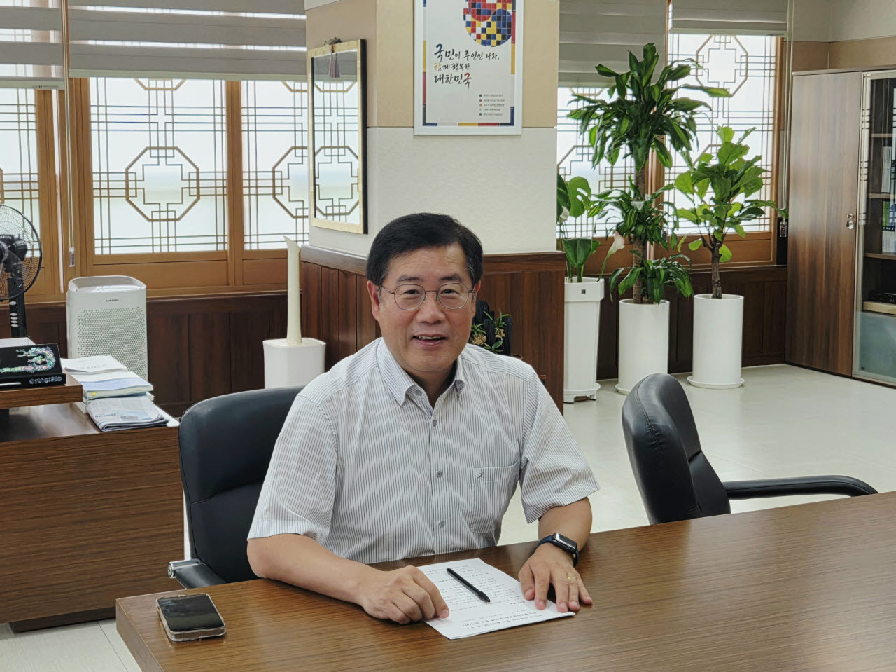 박영기 한국폴리텍대학 광주캠퍼스 학장이 지난달 31일 광주캠퍼스 학장실에서 이데일리와 인터뷰를 하고 있다.(사진=조민정 기자)