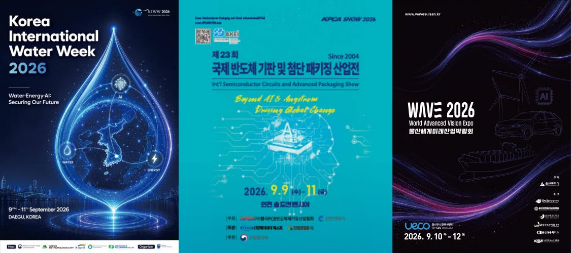 대한민국 국제 물 주간·국제 반도체 기판·첨단 패키징 산업전·울산 세계 미래산업 박람회
