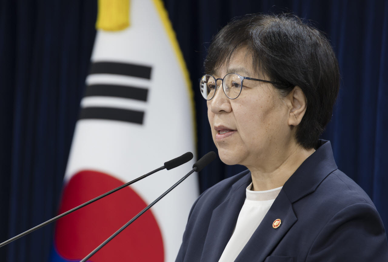 정은경 복지부 장관이 발달장애인 돌봄 국가책임제 추진방안에 대해 발표하고 있다.(사진=보건복지부)