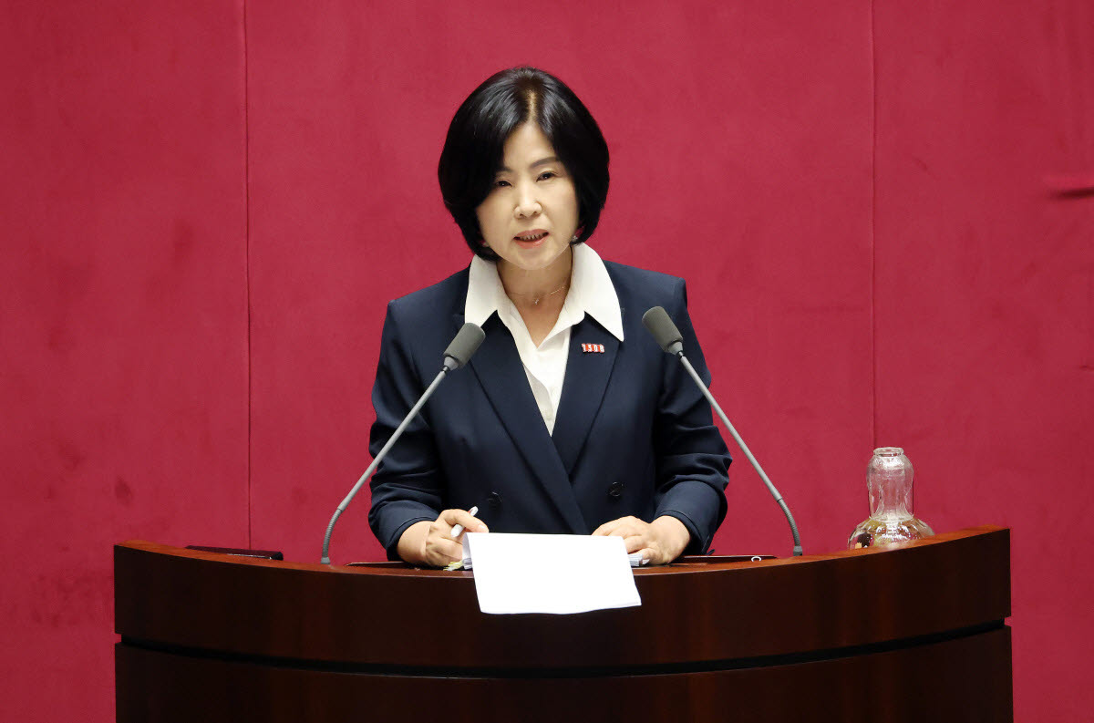 무제한 토론하는 김미애 의원(사진=연합뉴스)