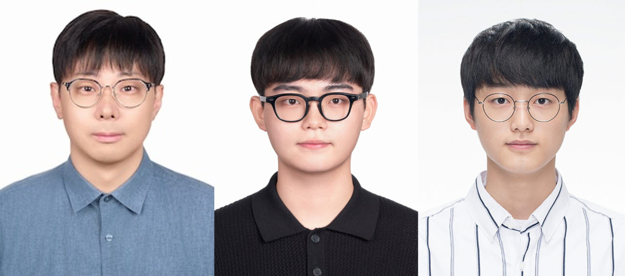 김태환 UNIST 인공지능대학원 교수(왼쪽부터), 이동규 연구원, 기영빈 연구원(사진=UNIST)