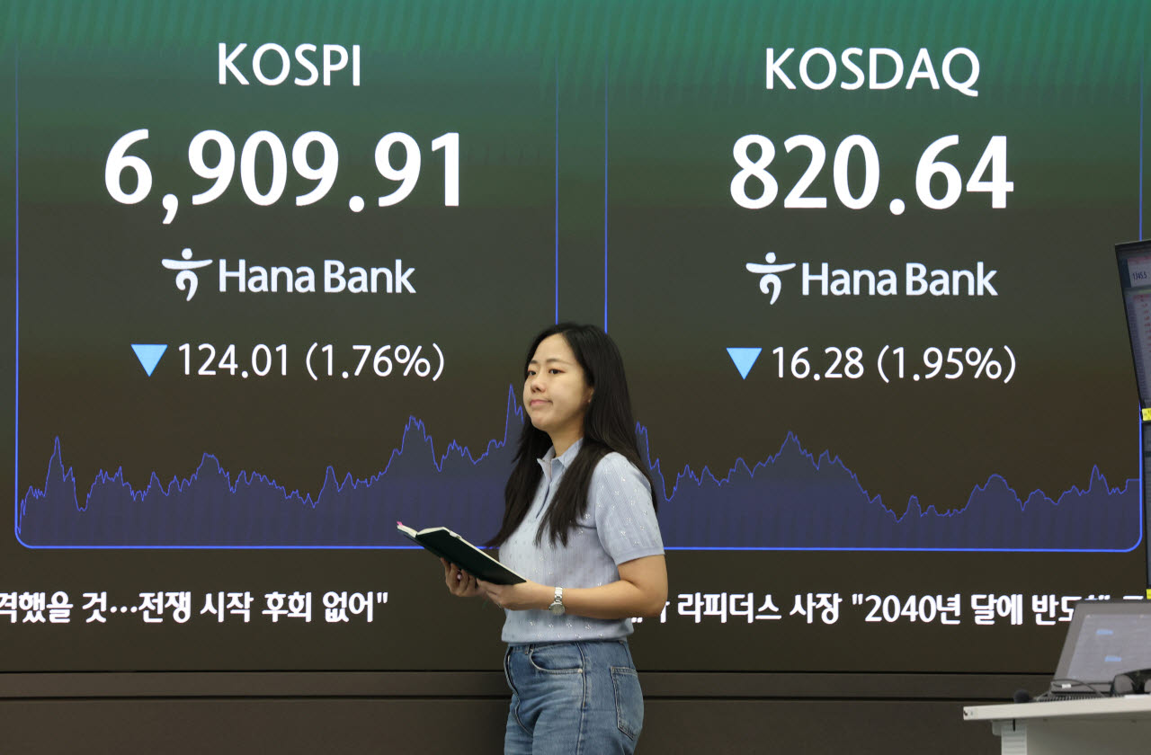 하나은행 딜링룸.(사진=연합뉴스)