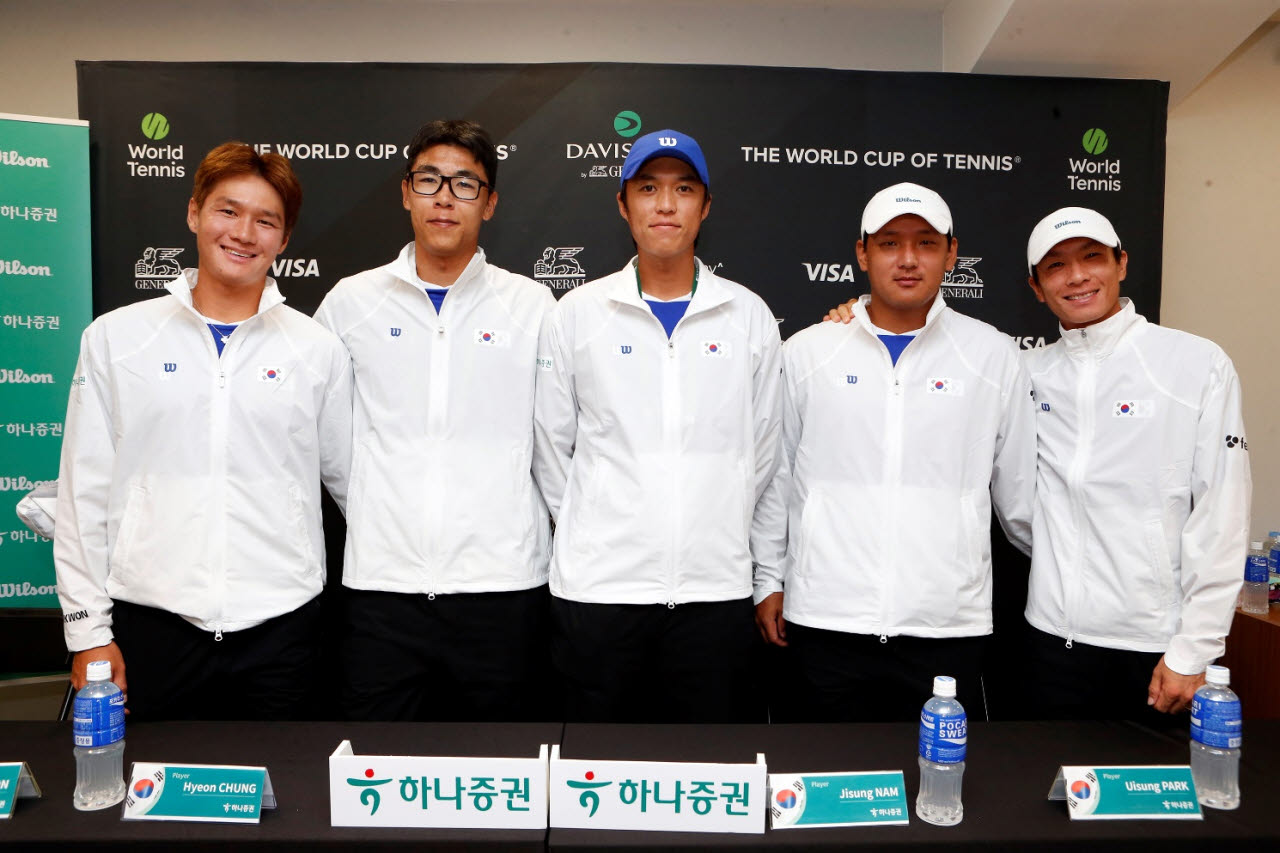 한국 남자 테니스 대표팀. 사진=프레인 스포츠