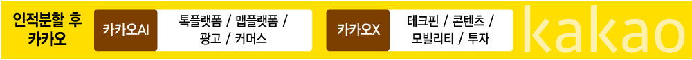 인적분할 후 카카오(그래픽=이미나 기자)
