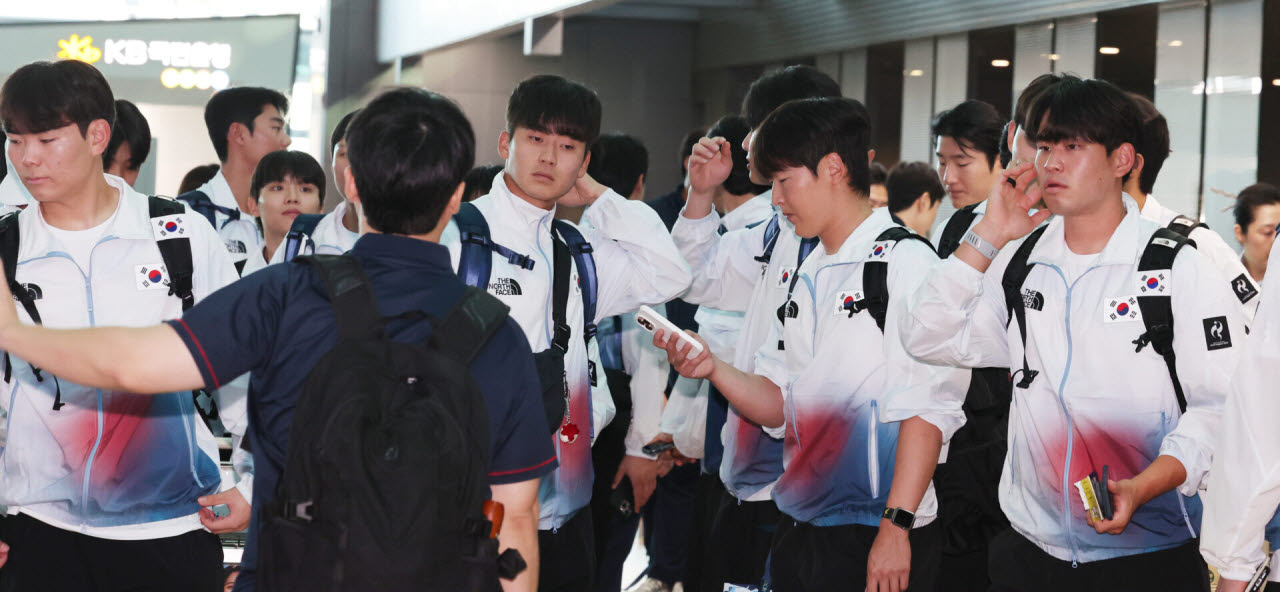 격전지로 향하는 대한민국 야구 대표팀.(사진=뉴시스)