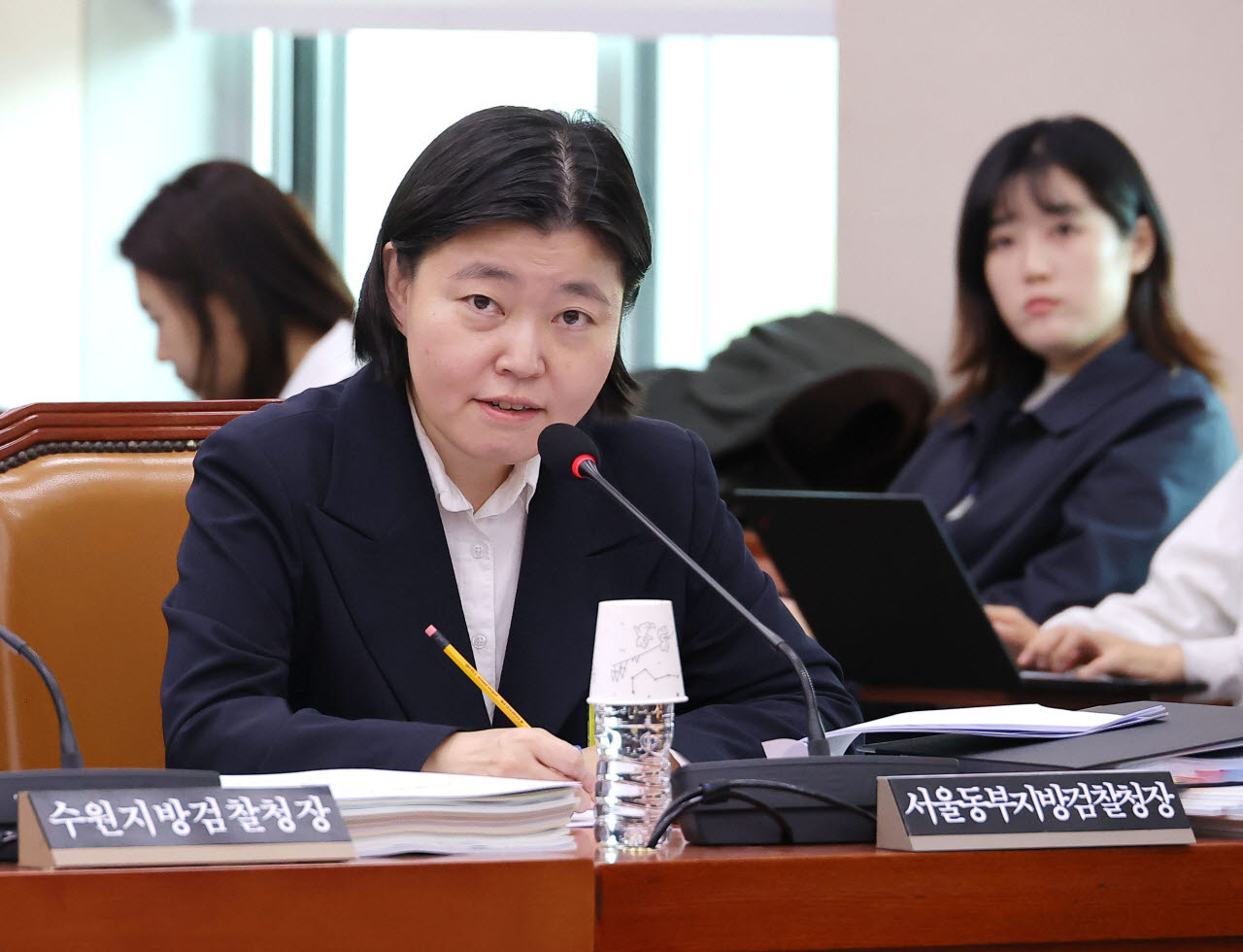 임은정 서울동부지검장이 지난해 10월 23일 국회 법제사법위원회 전체회의에서 의원 질의에 답변하고 있다. (사진=연합뉴스)