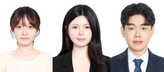 (왼쪽부터)국민대 대학원 화학과의 김혜민 학생, 정원영 학생, 장진일 박사. (사진=국민대)