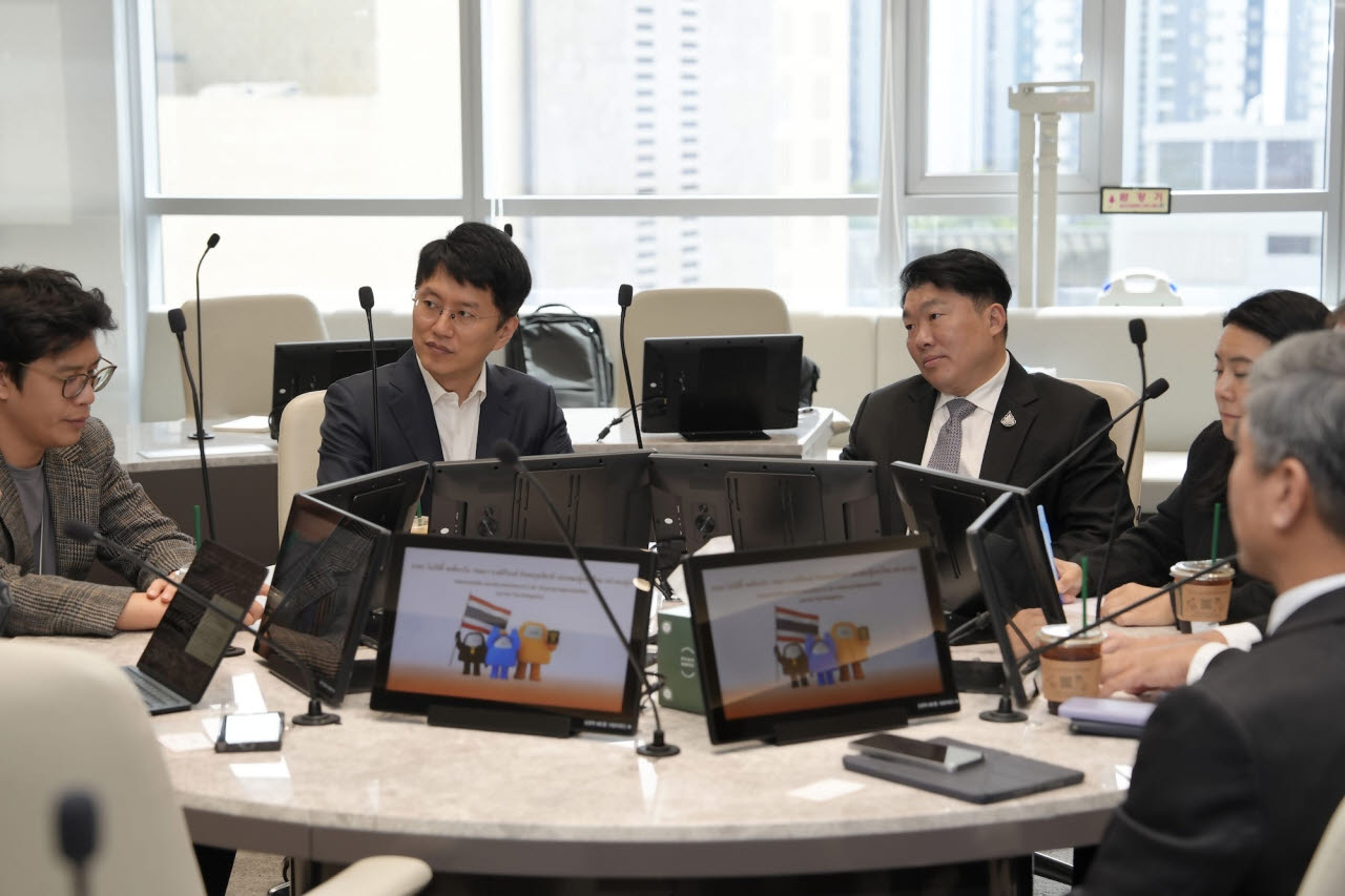 17일 태국 교통부 차관 일행이 경기도 성남시 카카오모빌리티 판교 사옥을 방문했다. 사진=카카오모빌리티