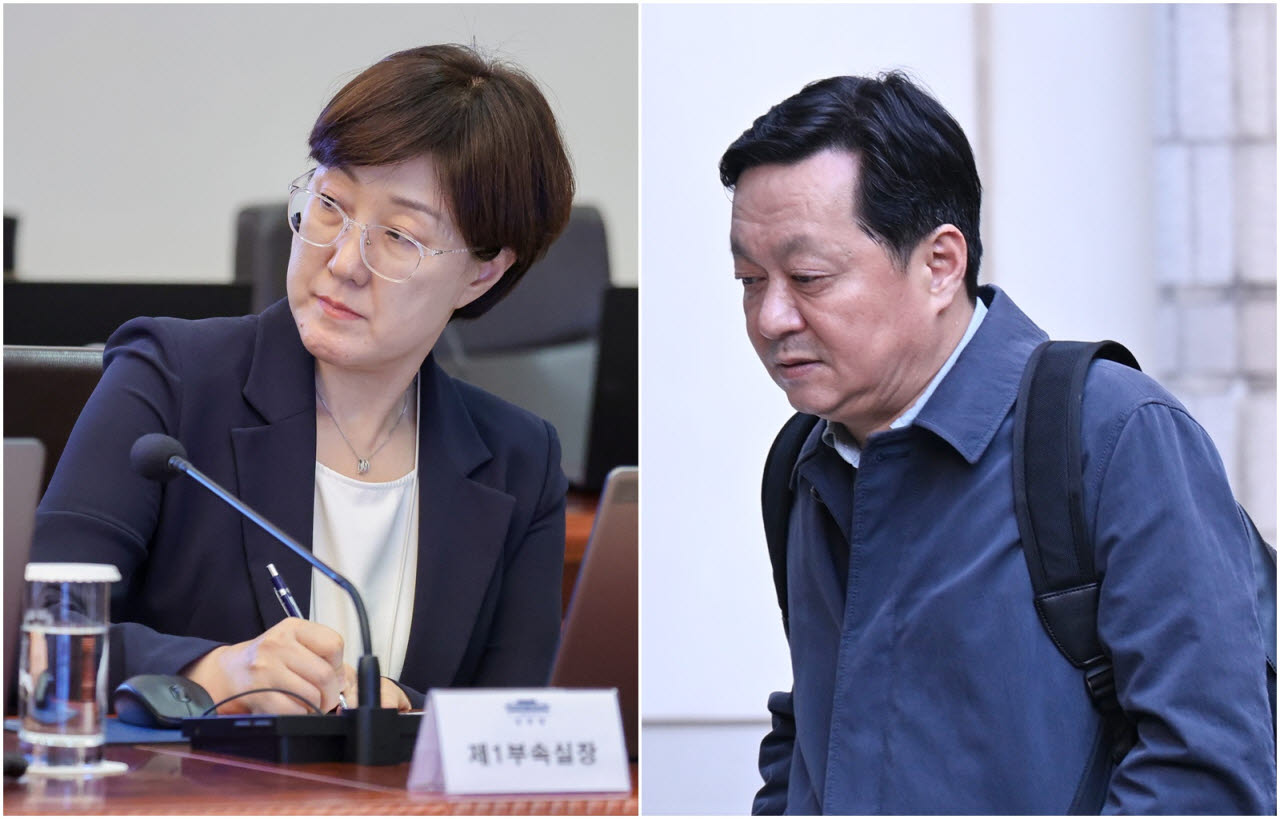 (좌)김현지 제1부속실장, (우)정진상 전 더불어민주당 대표실 정무조정실장 (사진=연합뉴스)