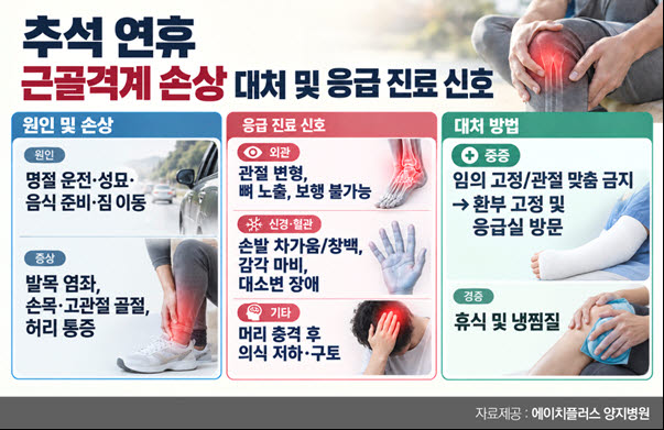 명절 활동 중 발생하는 근골격계 부상, 이렇게 대처하세요