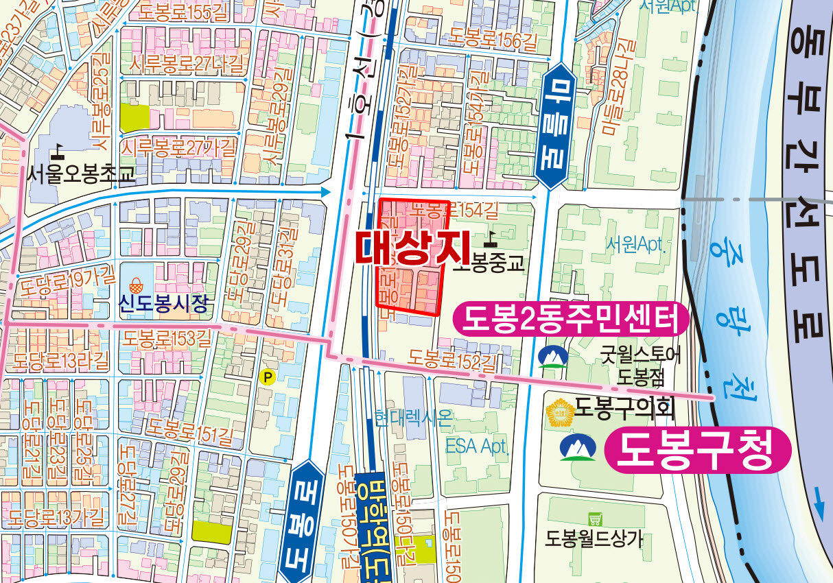 방학역 도심 공공주택 복합사업 대상지 위치도
