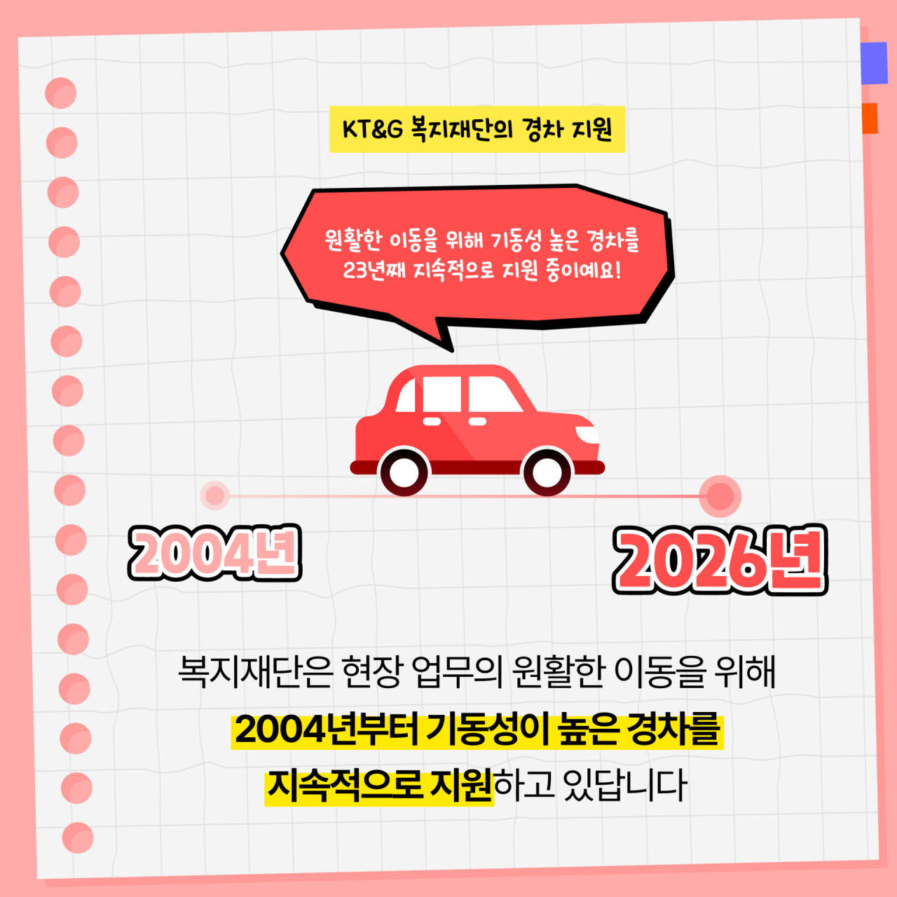 KT&G 복지재단, 사회복지기관 대상 경차 150대 전달