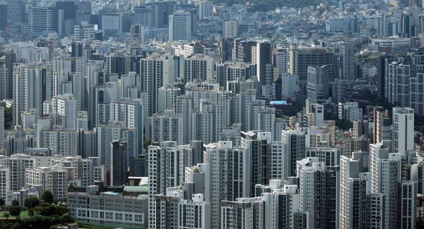 지난달 23일 서울 시내에 위치한 아파트 밀집 지역의 모습. (사진=연합뉴스)
