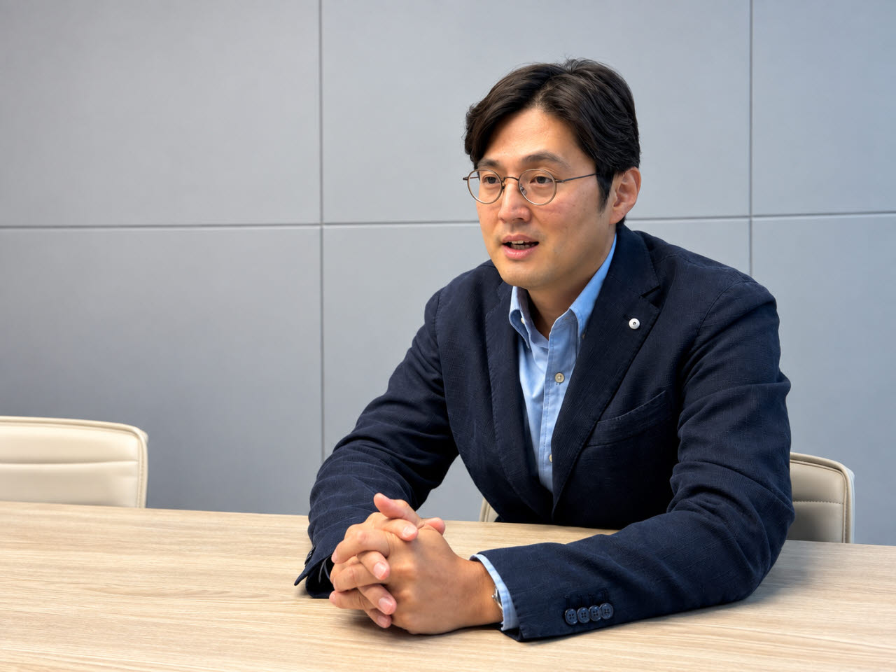 김태림 엑시스 법률사무소 대표변호사·한국웹3블록체인협회 사무총장이 이데일리와의 좌담회에서 답변하고 있다. (사진=정윤영 기자)