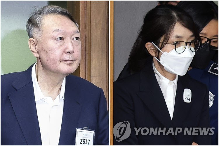 윤석열(왼쪽) 전 대통령과 김건희 여사. (사진=공동취재단 제공)