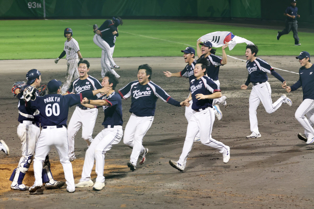 아시안게임 5연패 성공한 한국 야구.(사진=연합뉴스)