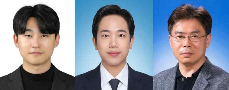 (왼쪽부터)건국대의 변장원 박사 수료(공동 제1저자), 윤성필 연구원(공동 제1저자), 이만종 교수(단독 교신저자). (사진=건국대)
