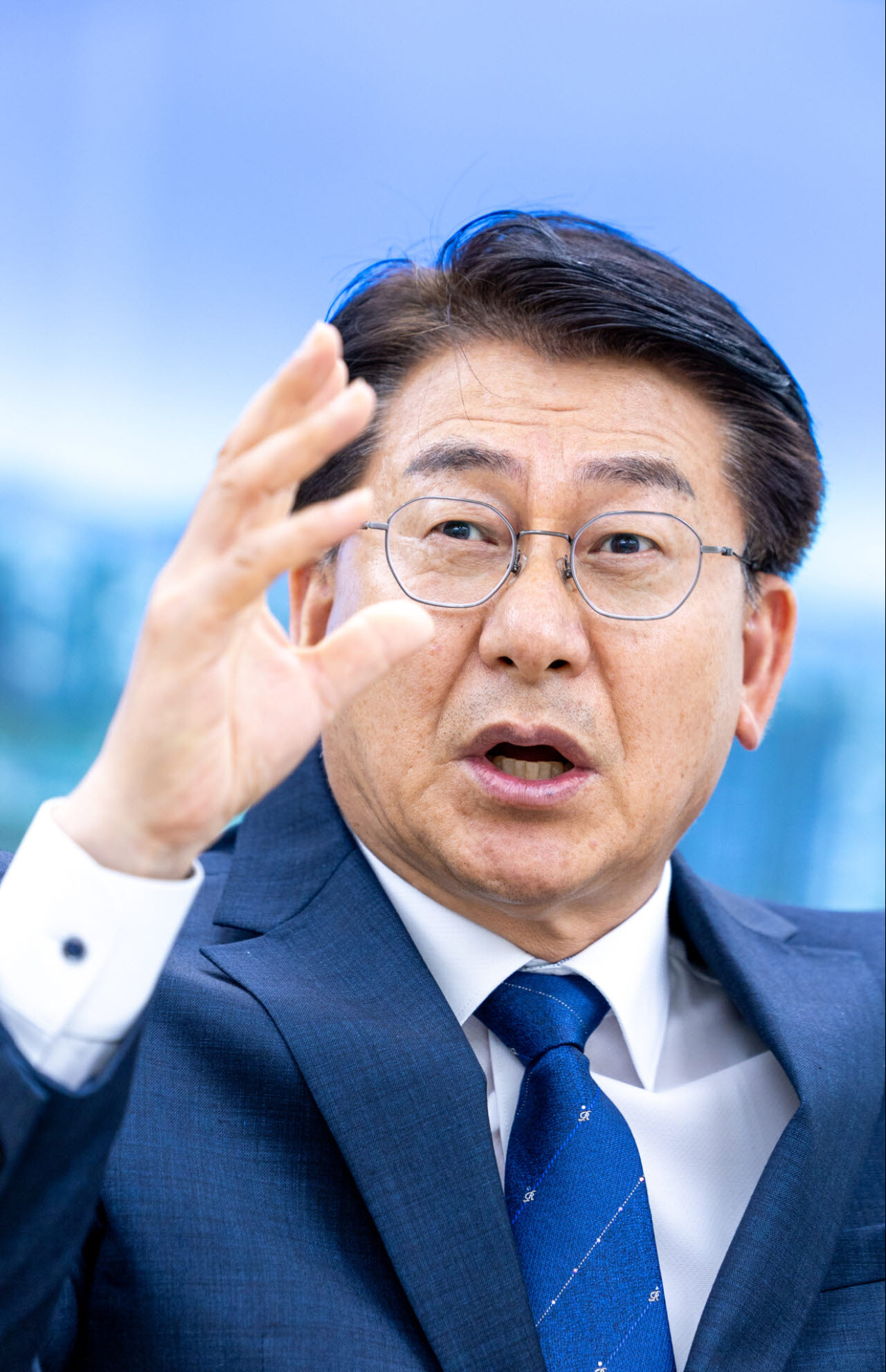 유보화 서울 성동구청장이 19일 구청에서 인터뷰를 하고 있다.(사진=뉴스1)