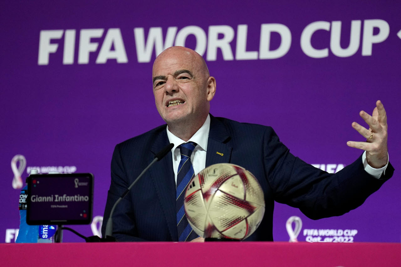 잔니 인판티노 FIFA 회장. 사진=AP PHOTO