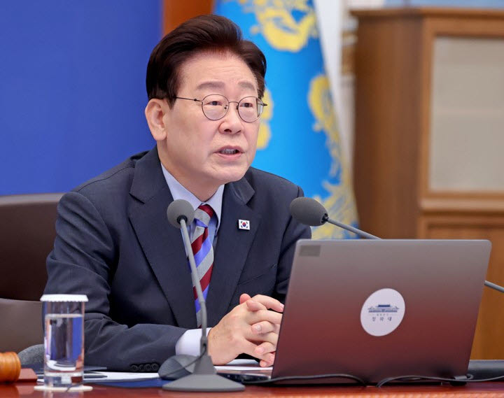 이재명 대통령이 29일 청와대에서 열린 국무회의에서 발언하고 있다.(사진=연합뉴스)