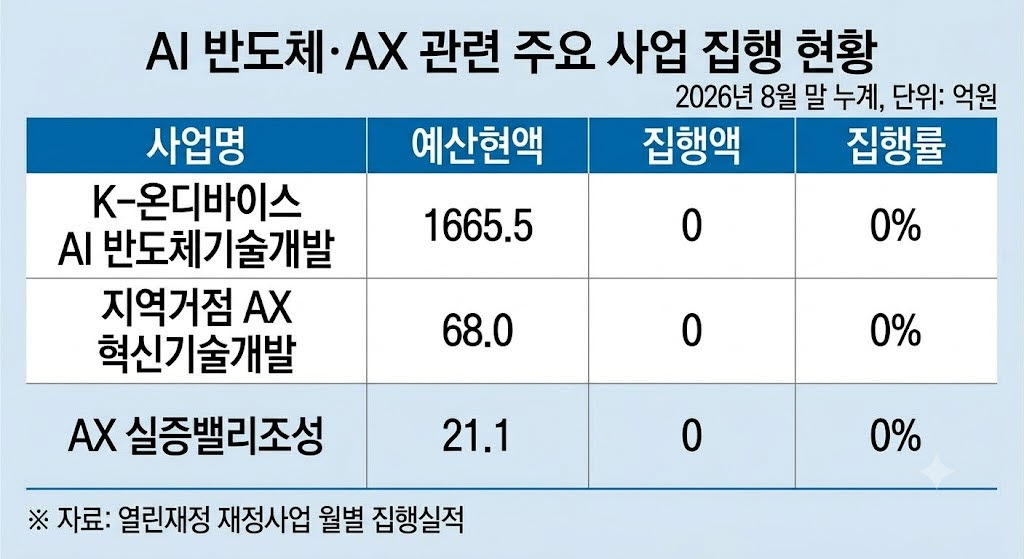 집행률은 8월 말 현재 상황이다. 출처=최수진 국민의힘 의원