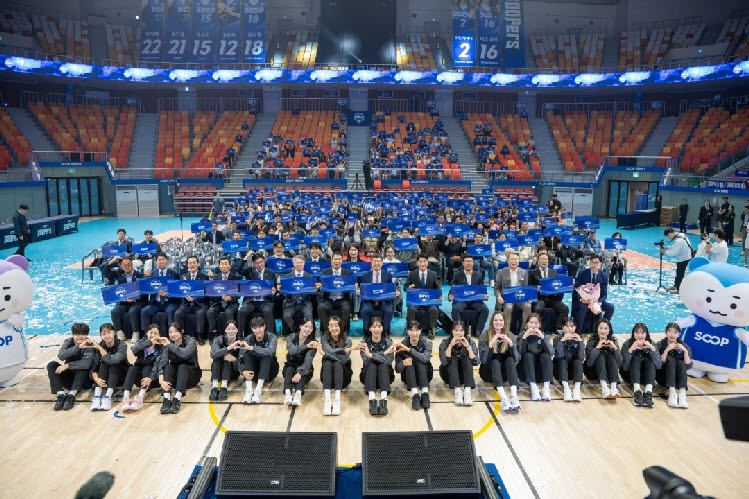 여자프로배구 신생팀 SOOP 수퍼스가 창단식. 사진=SOOP 수퍼스