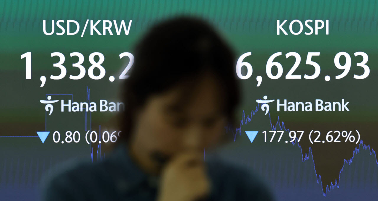 하나은행 딜링룸.(사진=연합뉴스)