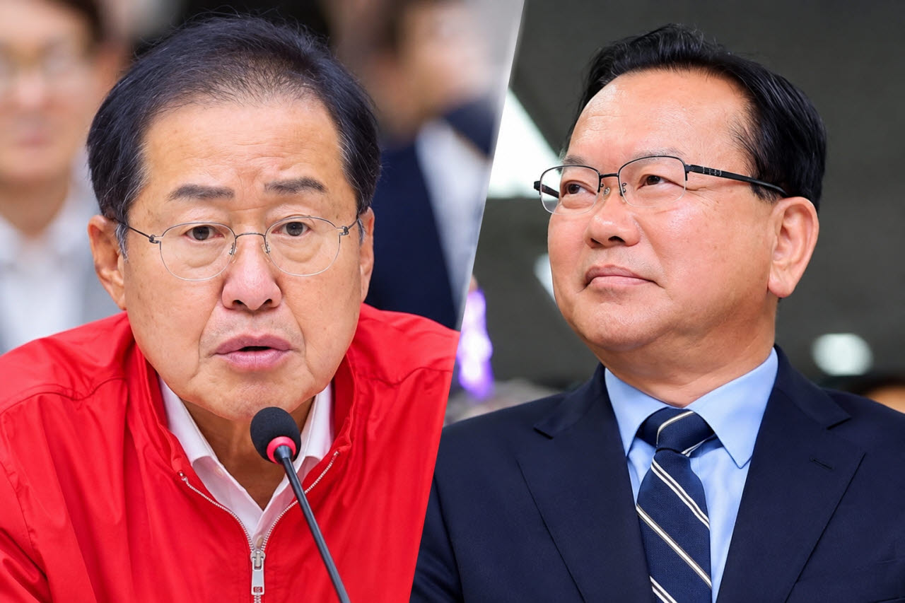 홍준표 전 대구시장(왼쪽)과 김부겸 전 국무총리 (사진=연합뉴스, 뉴스1)