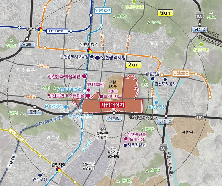 구월2공공주택지구 위치도. (자료 = iH 제공)