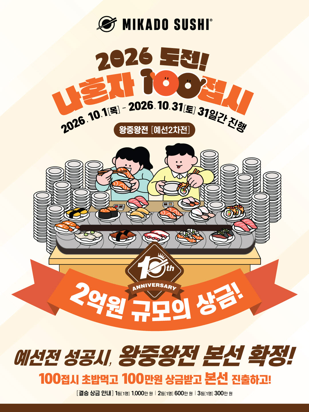 미카도스시, ‘나 혼자 100접시’ 2차 예선 진행… 총상금 1000만 원