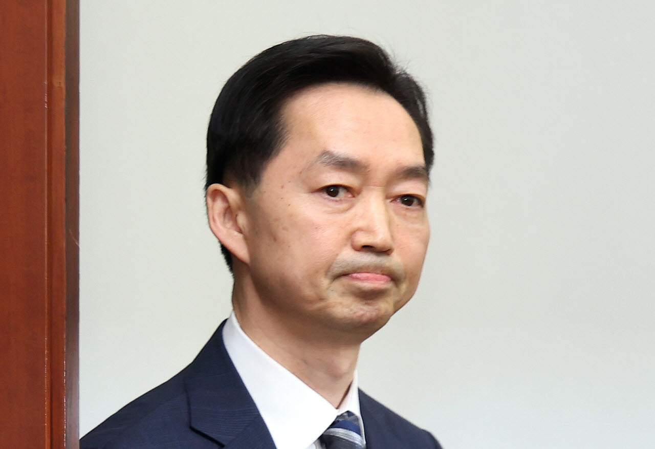 김지용 중대범죄수사청장 후보자가 14일 오전 서울 여의도 국회에서 열린 중수청장 후보자 인사청문회에 출석하고 있다.(사진=뉴시스)