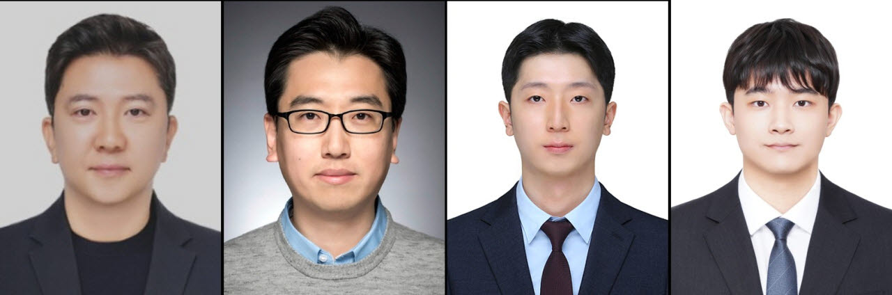 (왼쪽부터)고려대 전기전자공학부의 심재원 교수·이형민 교수(교신저자), 이민종·조형욱 석박통합과정(공동 제1저자). (사진=고려대)