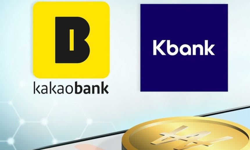 카카오뱅크와 케이뱅크 CI.(사진=연합뉴스)