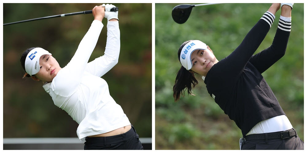 왼쪽부터 김민솔, 서교림.(사진=KLPGA 제공)