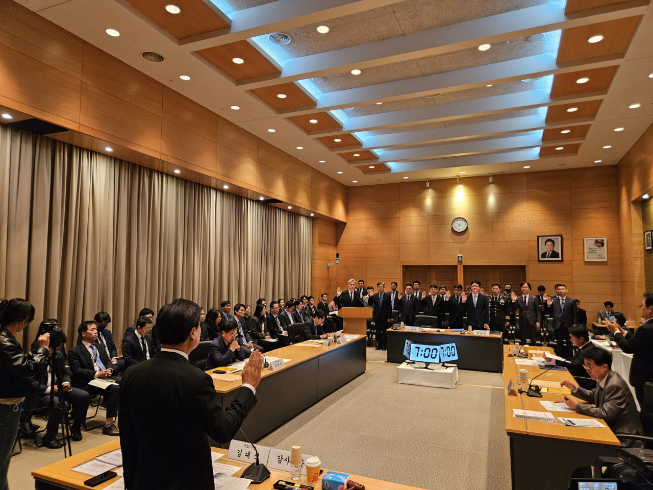20일 오전 중국 베이징 주중한국대사관에서 국회 외교통일위원회의 국정감사가 열리고 있다. (사진=이데일리 이명철 특파원)