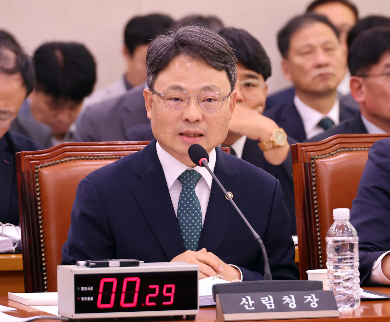박은식 산림청장이 20일 국회에서 열린 농림축산식품해양수산위원회 국정감사에서 위원 질문에 답하고 있다. (사진=연합뉴스)